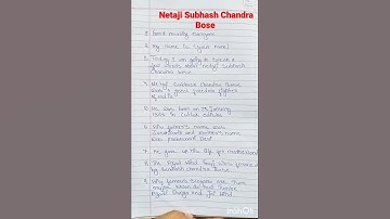 Speech on Netaji Subhash Chandra Bose || Subhash Chandra Bose speech in english