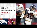 Broncos vs. Cardinals Week 7 Highlights | NFL 2018