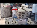 making cement concrete bricks in automatic machines| amazing process @TopWorks|  heavy machine