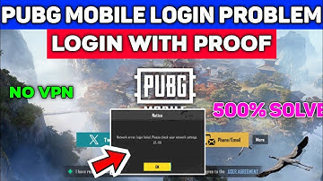 3.6 Update | Pubg Mobile Login Problem | Pubg Login Problem | How To Login Pubg Mobile | Pubg Login