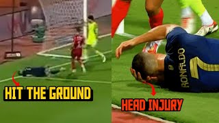 RONALDO SERIOUS HEAD INJURY 🚨🤯 CRISTIANO GOT SERIOUS HEAD INJURY