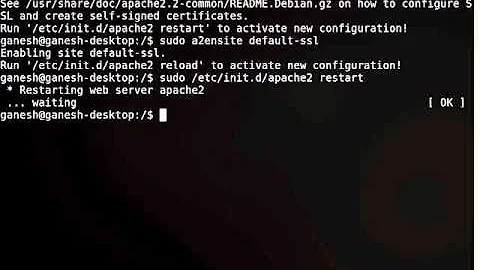 Implementing SSL in Apache2 on Ubuntu part 1