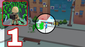 Infector Sniper 3D - Gameplay Walkthrough Part 1 - One Shot Outbreak Begins (Android, iOS)