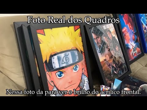 Quadro Naruto - Desenho A3 Moldura Com Vidro.