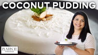 Super EASY Coconut Pudding | No Agar Agar | No Gelatin