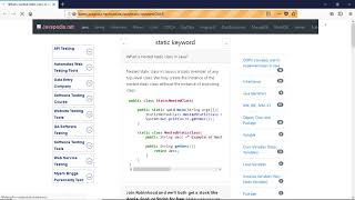 What is nested static class in Java | javapedia.net