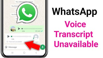 WhatsApp Voice Transcript Unavailable Problem || Fix Voice Transcript Unavailable On WhatsApp