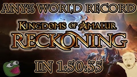Kingdoms of Amalur Any% in 1:50:35 - [WR] No DLC