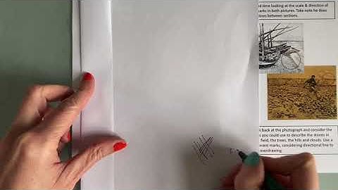 Mark making exercises- Van Gogh Landscape