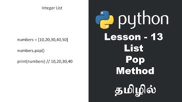 Python - Lesson - 13 - List  Pop Method