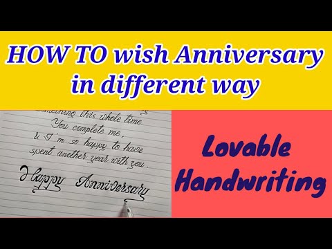 Video: How To Write Congratulations On Your Wedding Anniversary