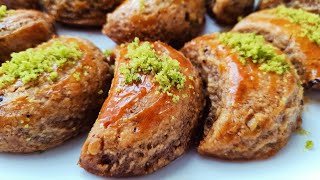 📣 Baklava lezzetinde ay tatlısı🤌 CEVİZLİ AY TATLISI /kıyır kıyır ay tatlısı ✅ #aytatlısı