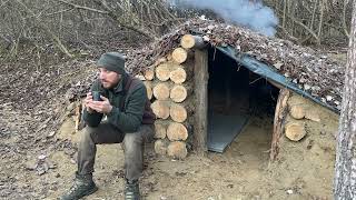 Building an Underground Shelter Against the Cold | My Hidden Refuge During Winter.