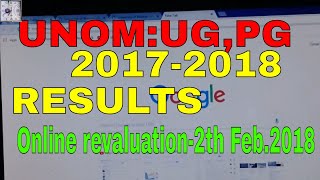 UNOM :UG,PG Annanced the results...
