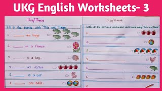 english worksheets for ukg 3 english worksheets this or these ukg worksheets eng teach youtube