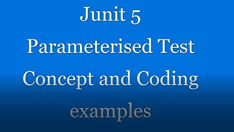 Java Unit testing Parameterised Test