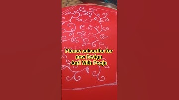 Aari Embroidery Blouse tracing Design method | Simple Aari work Design #shorts #viral #art #1million