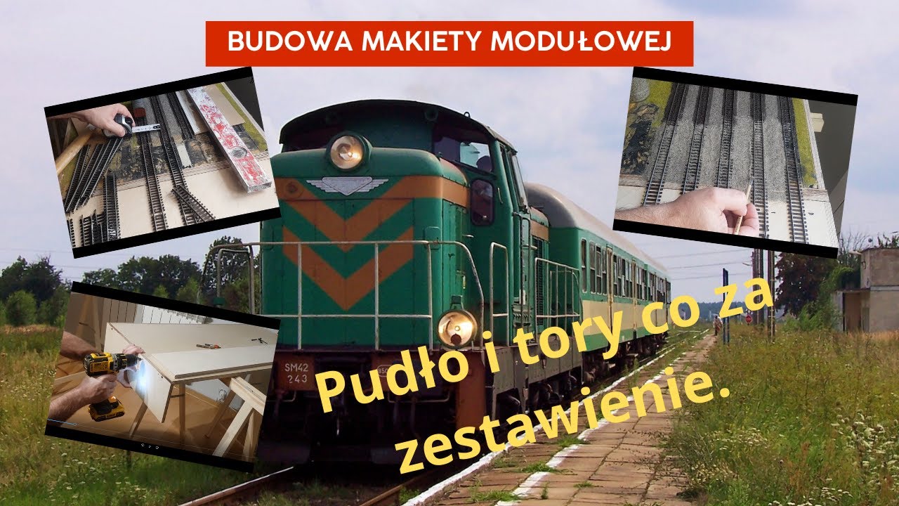 Makieta kolejowa H0. Skręcanie modułu, kładzenie torów.