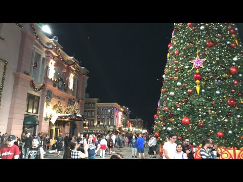 Universal Studios Orlando Live Stream - 11-20-17 - Decorations and Hogwarts Castle Show