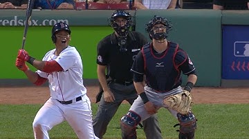 CLE@BOS: Devers collects four knocks vs. the Indians