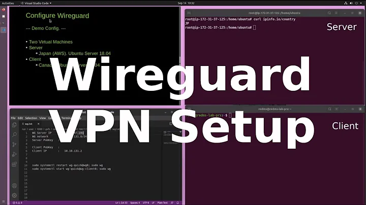 Wireguard: Server and client setup script. Ubuntu 18.04 & 20.04