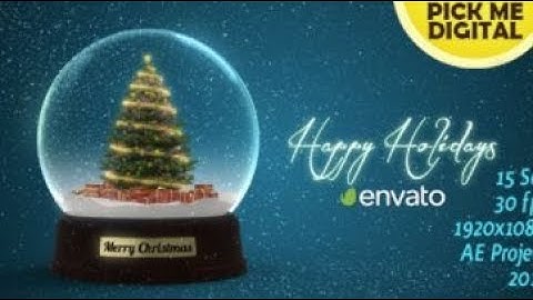 Snow Globe - Christmas Tree Opener ( After Effects Project Files ) ★ AE Templates ★