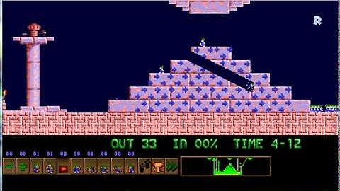Lemmings custom Level: The pyramid scheme