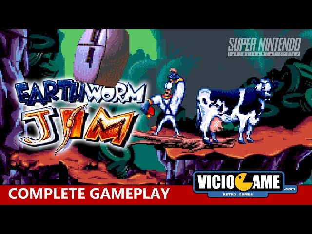 UMA MINHOCA COM PODERES INTERGALÁCTICOS: ALGUMAS FASES EARTHWORM JIM DO  SUPER NINTENDO 