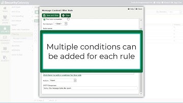 Security Gateway for Email - Administration - How to Create Content Filter Rules