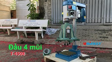 Máy ta rô tự động T-4508 và đầu ta rô 2 mũi, 4 mũi , 6 mũi , 8 mũi
