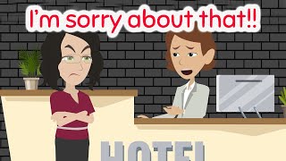 At the Hotel Conversation: Hotel problems and solutions