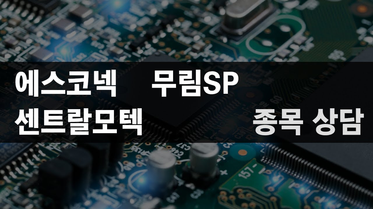 Update 에스코넥,무림SP,센트랄모텍 종목 상담