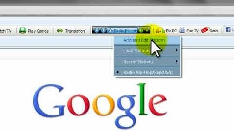 How to add a radio station to your Toolbar - http://www.tvhod.com
