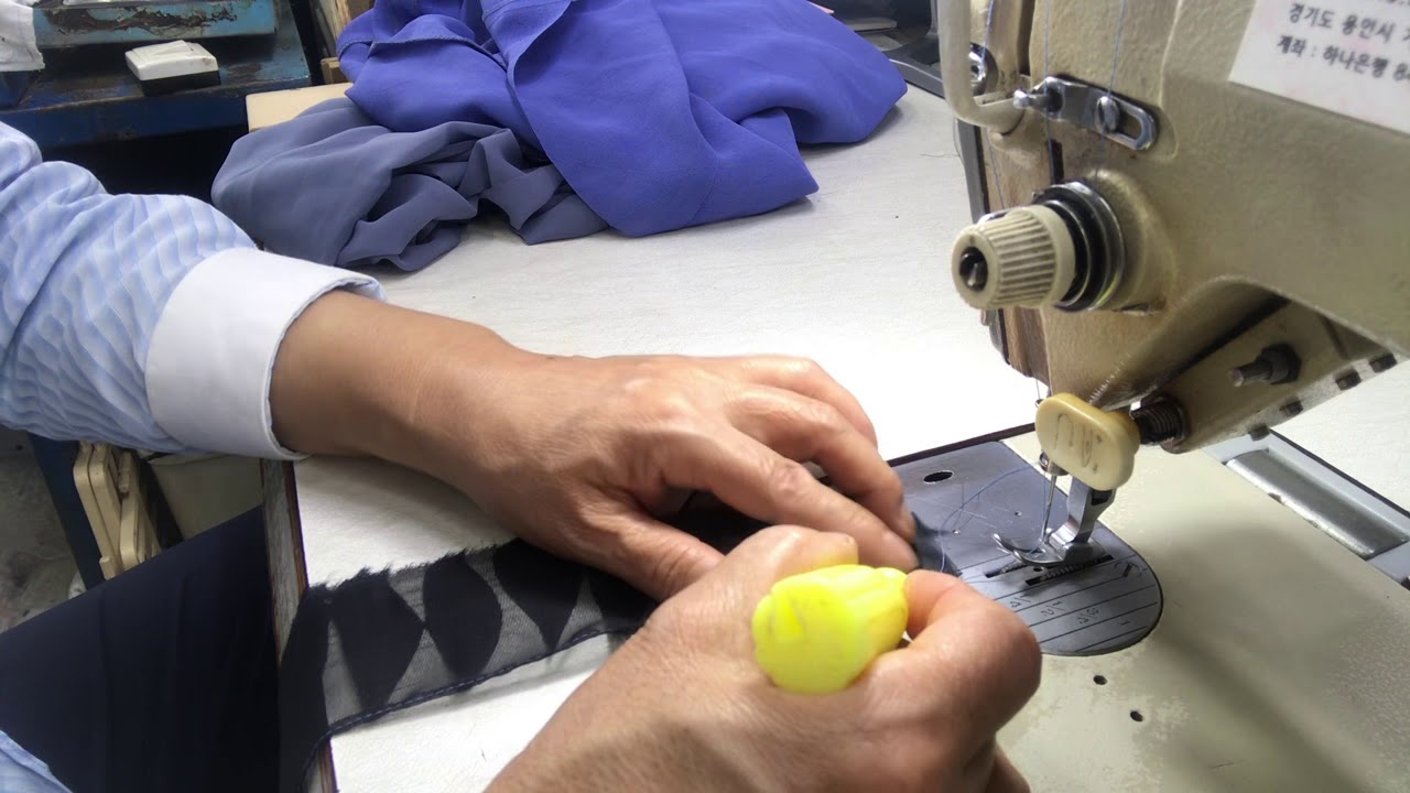 옷수선 개인 교습 특강  제4강”시폰 원단 얇게말아박기”