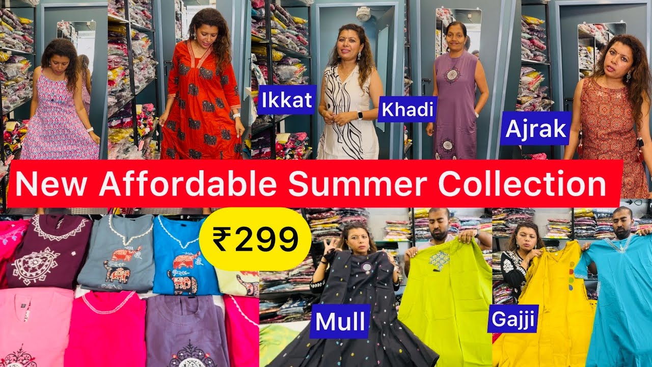 ₹299😱Ikkat Ajrak Gamthi Affordable Summer Collection | Vadodara Local Market