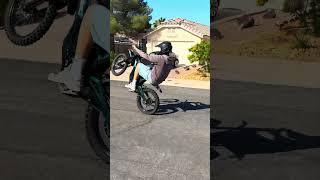 scrape or fart? 18 year old rider on closed course #bike #ebike #bikelife #dirtbike #wheelie #mods