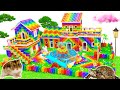 Satisfying Magnet Balls - Build Huge Villa Has Playground For Turtle And Hamster From Magnetic Balls