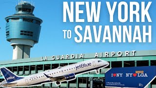 JetBlue's E190 | Flying from New York (LGA) to Savannah (SAV) | "Blue-tiful" Flight!