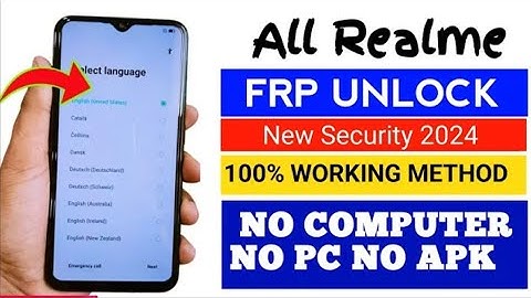 All old realme phone Frp bypass Android 11/12/13 