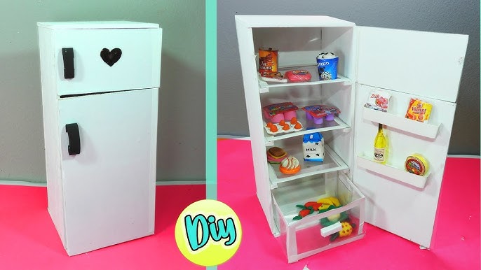 COMO HACER UN REFRIGERADOR NEVERA DE CARTON RECICLADO 😋 