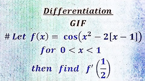 Differentiation - Greatest Integer Function.