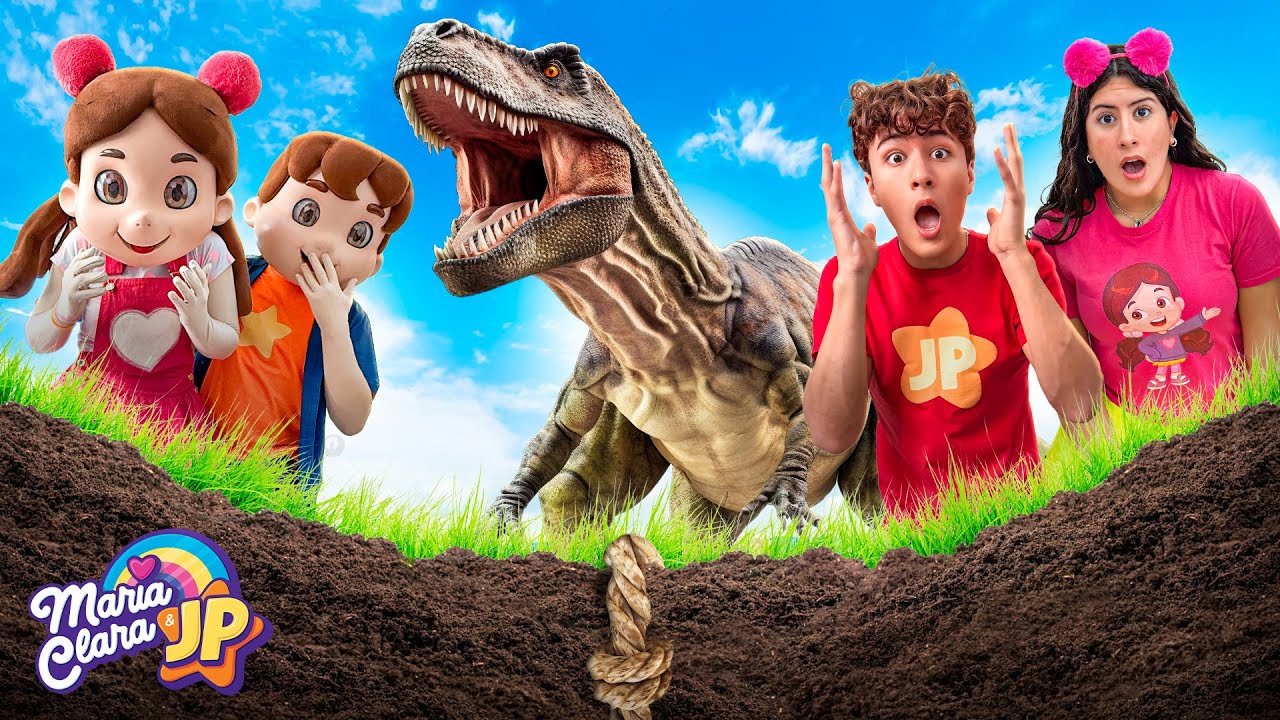 Maria Clara e JP perdidos no mundo dos dinossauros - YouTube