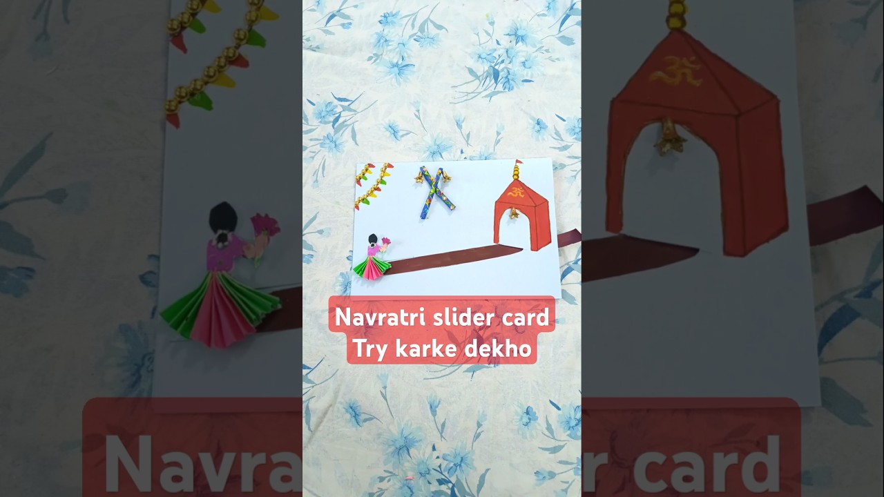 Diy Greeting card for Navratri || beautiful craft with paper 