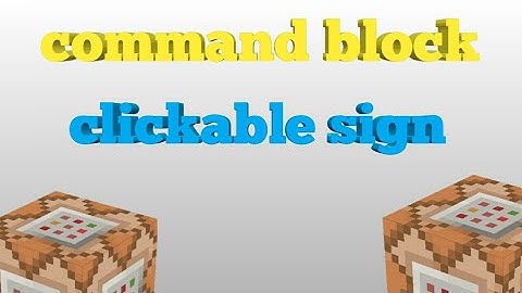 How to make clickable signs on Minecraft pe