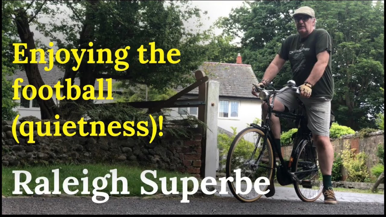 Финал Евро-2021, заезд на обгон! Винтажный трёхскоростной велосипед Raleigh Superbe. Карлтон, Тор...