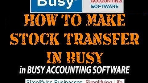 HOW TO MAKE A STOCK TRANSFER IN BUSY || STOCK TRANSFER & PRODUCTION ENTRY PROCESS IN BUSY ||