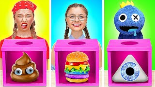RAINBOW FRIEND FOOD CHALLENGE || Escape Room Challenge! The Winner Gets $100000 by 123GO! FOOD