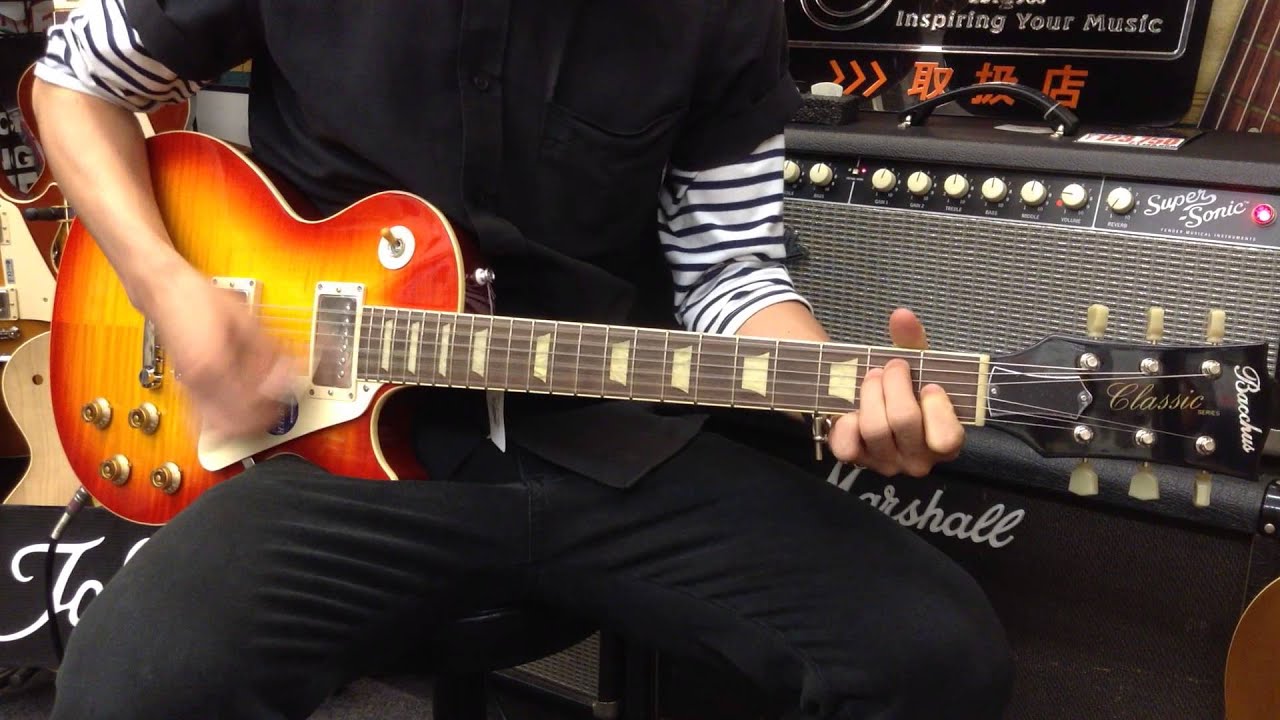 Bacchus BLS-59/FM Les Paul Type 【商品紹介@Guitar Planet】 - YouTube