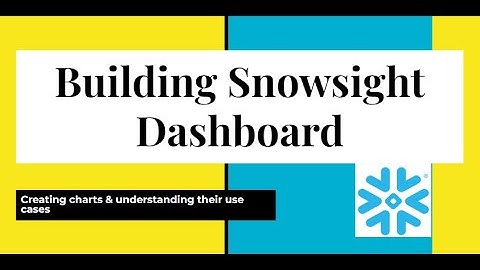 Building Snowsight Dashboards