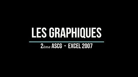 Insertion des graphiques - Excel 2007